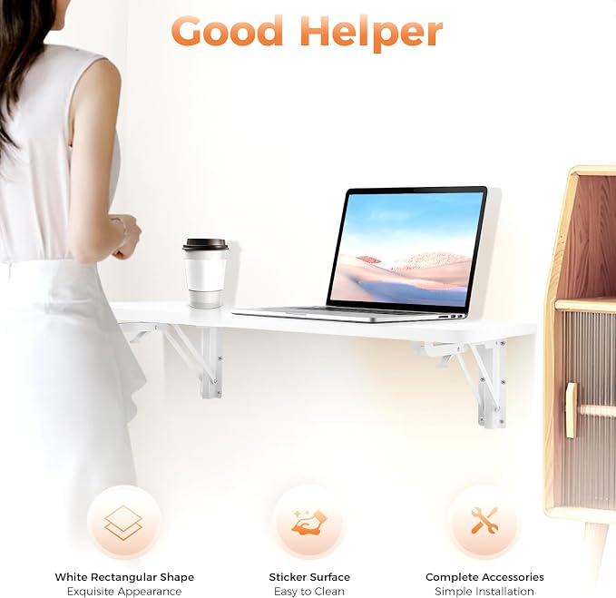 Wall Mounted Desk Foldable, Balcony 15.7"x23.6" - Image 2
