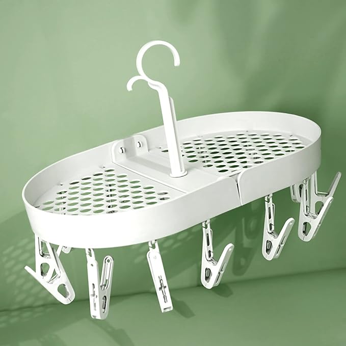 Pilipane Hanging Laundry Drip Hanger, Foldable Rotatable Clothe Drying Rack - Image 3