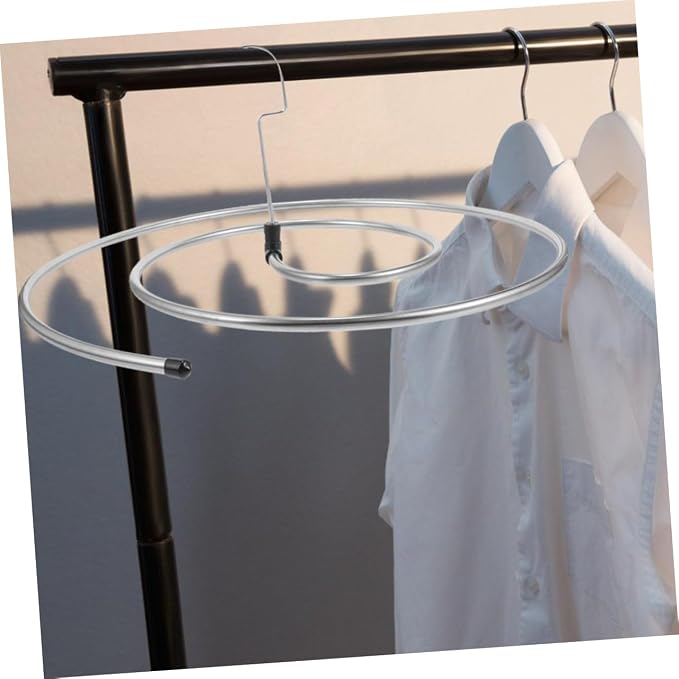 2pcs Spiral Sheet Hanger Set Thick Stainless Steel Windproof Quilt Rack Space - Image 3