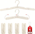 Foldable Travel Hangers 4 Pack Space-Saving ABS by Unknown