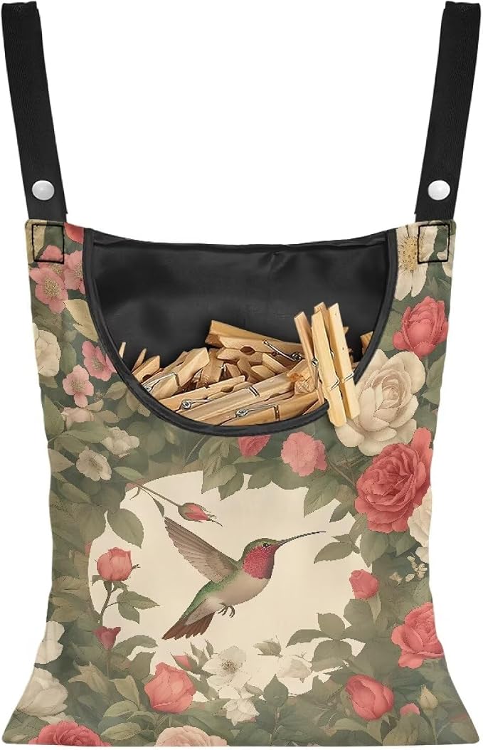 Clothes Pin Hanging Bag with Big Opening Storage Clothes Pins & Mini by Unknown