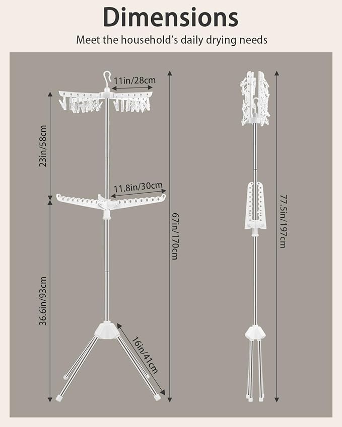 Foldable Clothes Drying Rack - Image 5