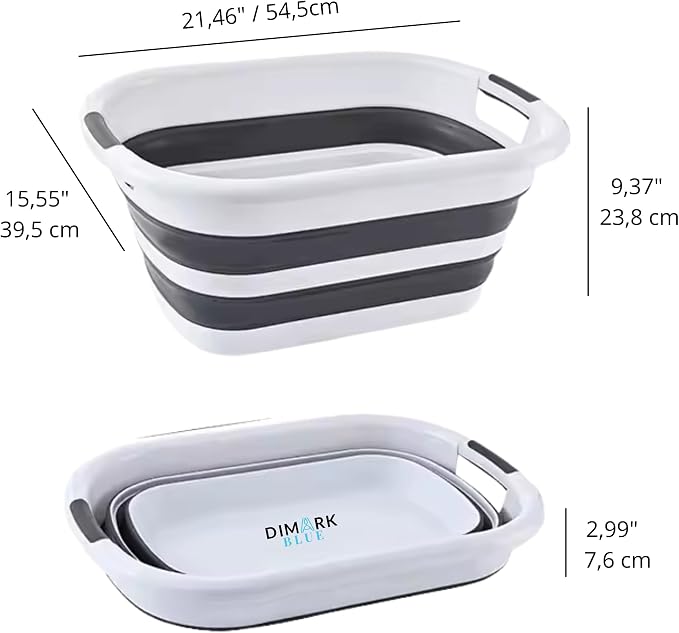 Small Collapsible Laundry Basket, Foldable Plastic Clothes Hamper - Image 6