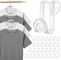 Tinfol 100pc Clear Connector Hooks, Space Saving Hooks by Tinfol