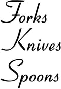 Forks Knives Spoons 1.5|2" tall Labels | Kitchen Pantry Organization | Die Cut by MinglewoodTrading