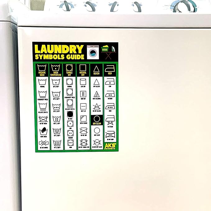 Laundry Symbols Guide Magnet - Image 7