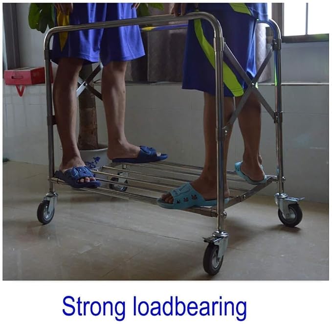 Folding Hotel Laundry Cart - Image 4