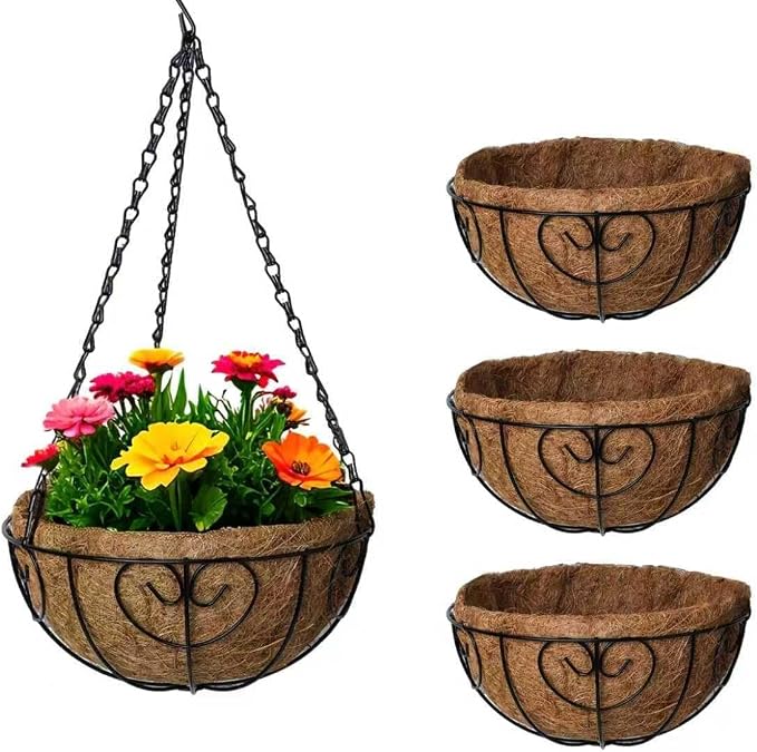 LX7 3-Pack Hanging & Wall-Mounted Plant Baskets by LX7