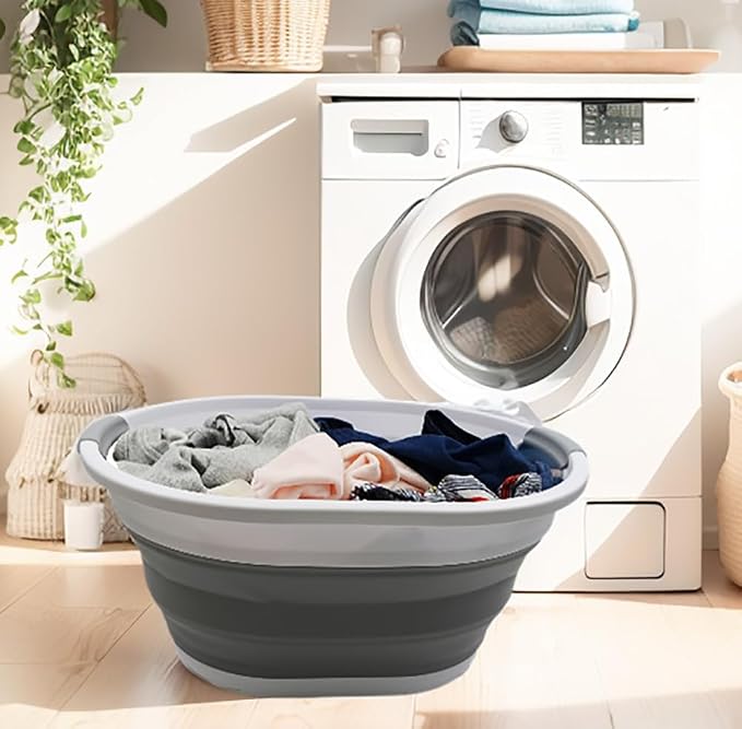SAMMART 32L Collapsible Plastic Laundry Basket - Image 2