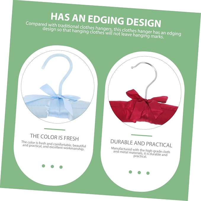 6pcs Padded Clothes Hangers Non-Slip Design Soft Satin Material - Image 4