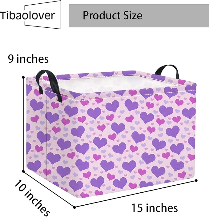 Rectangular Valentines Basket for Women Girls Storage Bin Organizer Box Shelf - Image 7