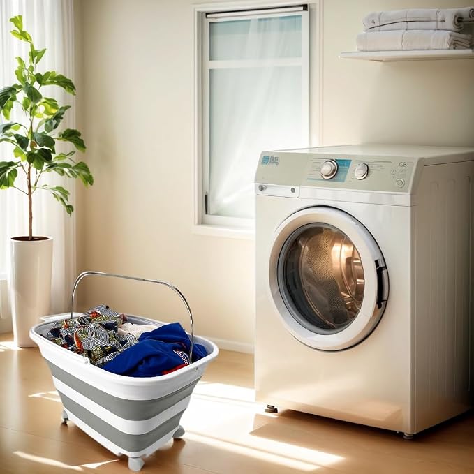 SAMMART 35L Collapsible Plastic Laundry Basket - Image 7