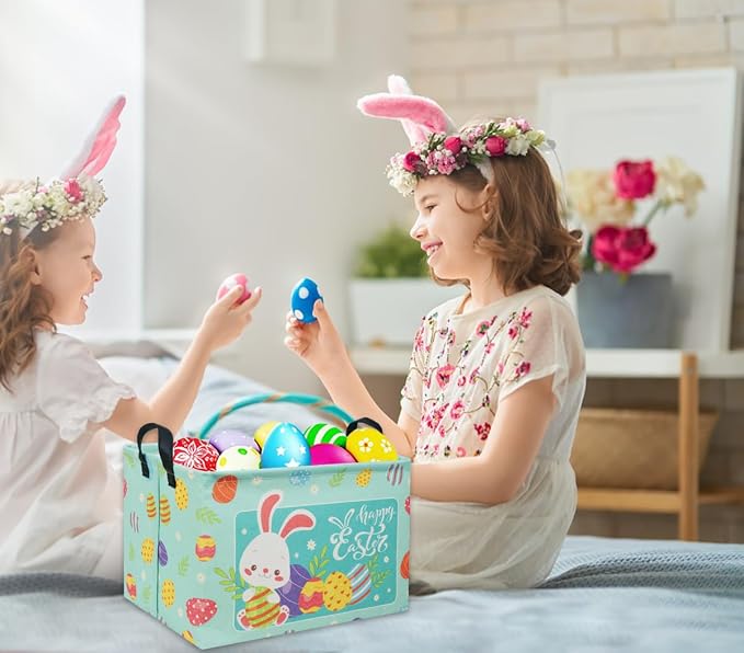 Rectangular Easter Basket Baby Storage Basket Cute Kids Toy Storage Bin - Image 4