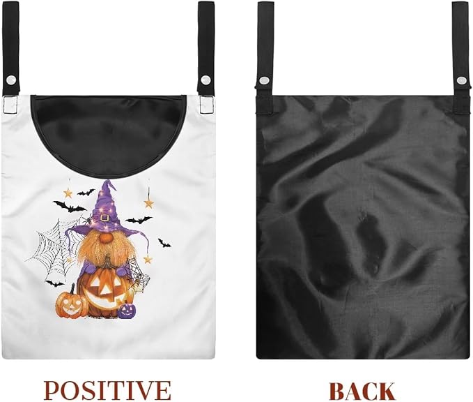 Halloween Jack-O'-Lantern Clothespin Bag Holder Large Capacity Pin Collector Bag - Image 7