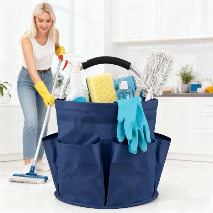 17L Cleaning Caddy with Handle, Portable Picnic Basket, Apple Picking Basket - Image 2