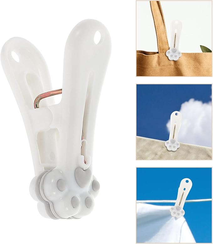 Plastic Clothes Pins Cat Paw Design 2 Inch Medium Windproof Laundry Clips - Image 9