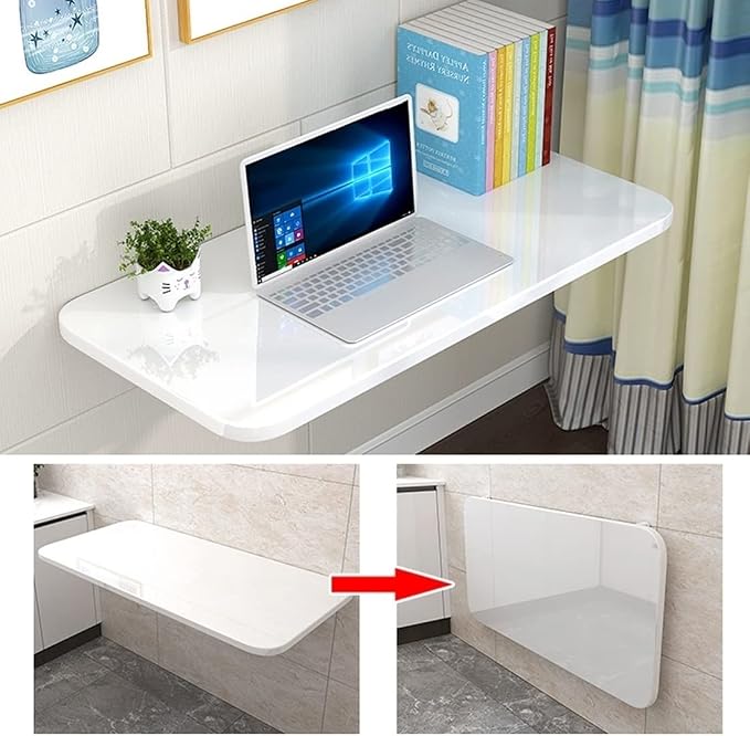Laundry Folding Table, Wood Wall Mounted Table, Bracket Heavy Duty Stable - Image 3