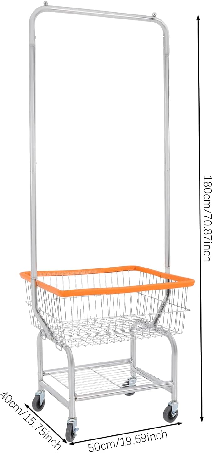 Laundry Cart Mobile Laundry Basket - Image 2