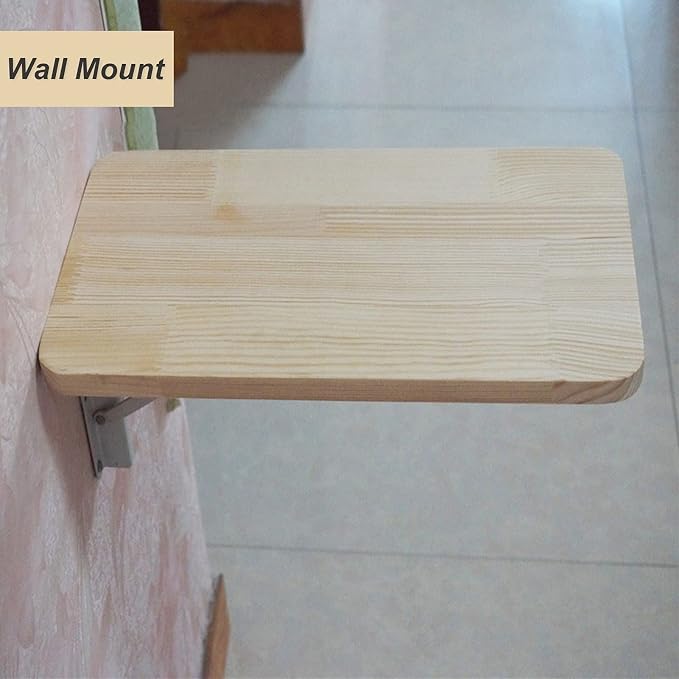 Wall Mounted Folding Kitchen Table Compact Small Space Dining Breakfast Bar - Image 4