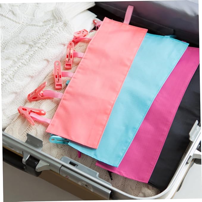 3pcs Folding Cloth Hanger Rack Clips Portable Travel Laundry Drying Organizer - Image 3