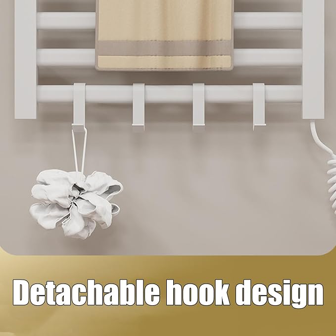 Wall Mounted Small Heated Towel Rack 5 Bar Energy-Saving Drying Rack Aluminum - Image 3