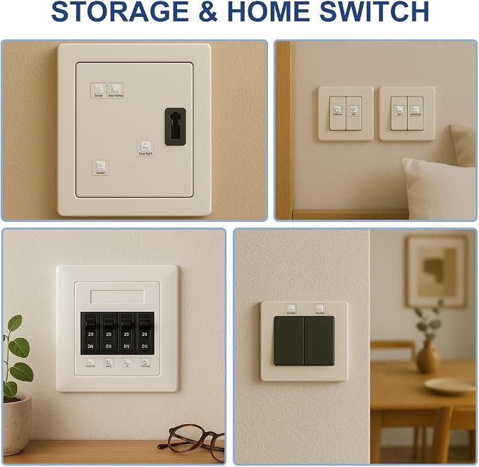 Pack of 400 Light Switch Sticker Labels, 20 Designs Visual Switch ID Stickers - Image 4