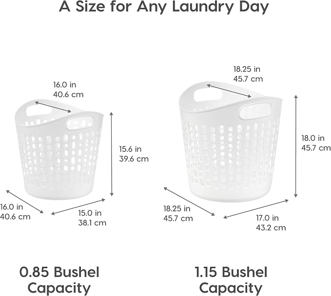 IRIS USA Plastic Laundry Basket, 40L - Image 2