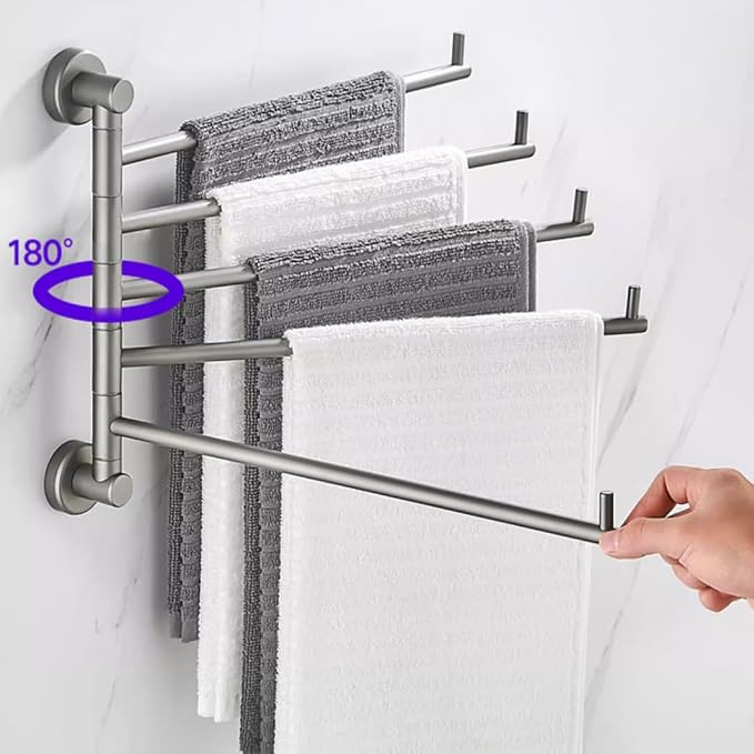 Modern Swivel Towel Rack Bar Rails - Image 3