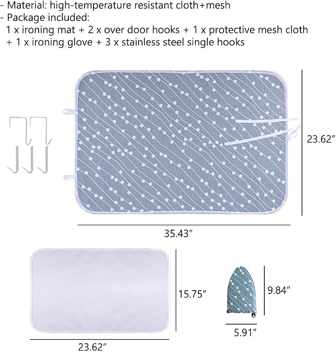 OLizee® Hanging Over Door Ironing Mat - Image 6