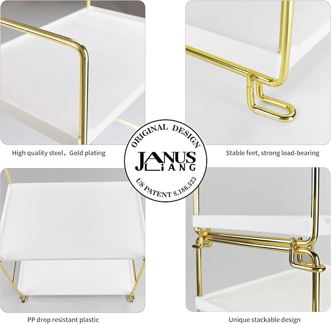 2-Tier Bathroom Countertop Organizer Perfume Organizer Makeup Shelf Bedroom - Image 5
