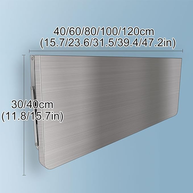 Drop Leaf Stainless Steel Wall Mounted Folding Desk - Image 2