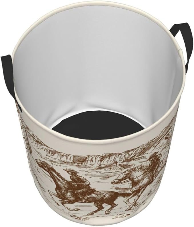Large Laundry Basket Western Cowboy Home Decor Laundry Hamper - Image 2
