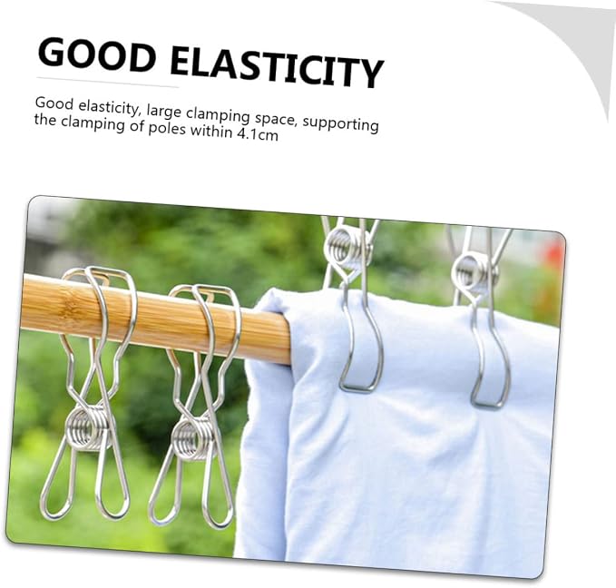10pcs Laundry Accessories Heavy Duty Windproof Clothesline Clamps Sealing Clips - Image 8
