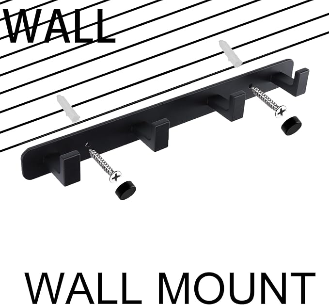 Coat Rack, Heavy Duty Stainless Steel 4 Tri Coat Hook Hanger, Wall Mounted Wall - Image 6