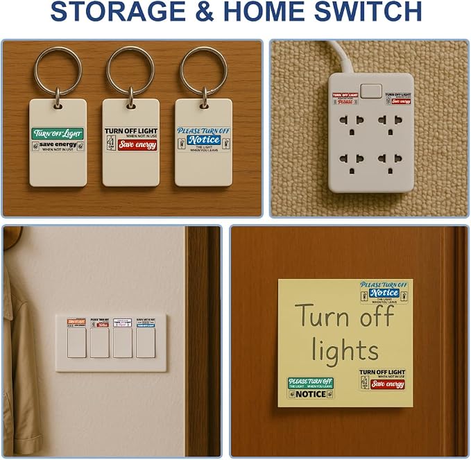 200 Pcs Retro Light Switch Sticker Labels, 13 Designs Transparent Switch ID - Image 4