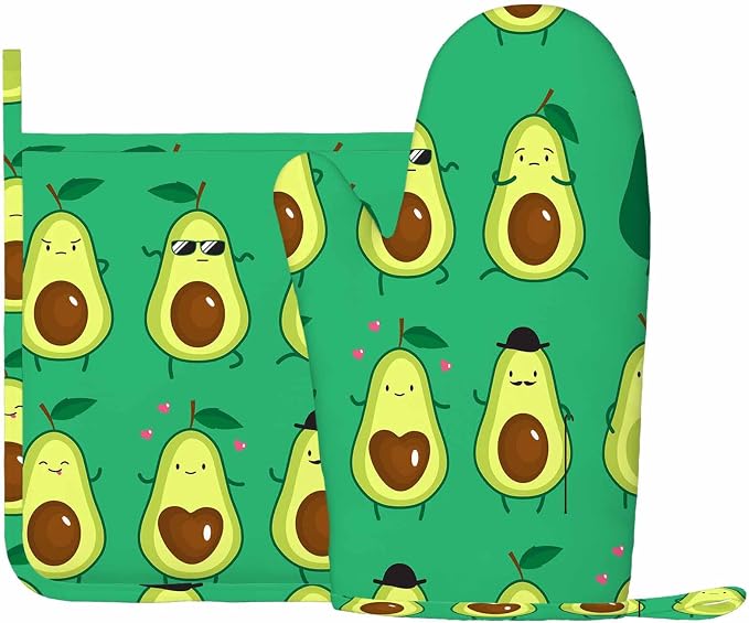 Mxocom Avocados Oven Mitt and Pot Holder - Image 2