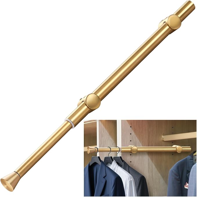 12" Pull-Out Valet Rod for Closet Organization, Add Extra Hanging Space 304 by Hiflora