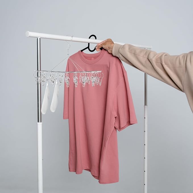 Stainless Steel Windproof Clothes Drying Rack - Image 9