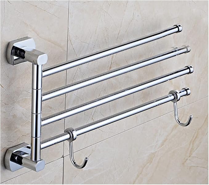 ZHOUXIAO Solid Brass Swing Out Towel Bar Chrome Finish/Towel Racks by Unknown