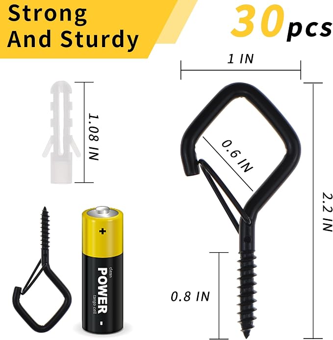 30 PCS Cup Screw-in Hanger Hooks - Image 3