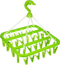 Laundry Hangers with 32 Clips, Clothespin Rack Foldable Laundry Drying Rack by Fanghome
