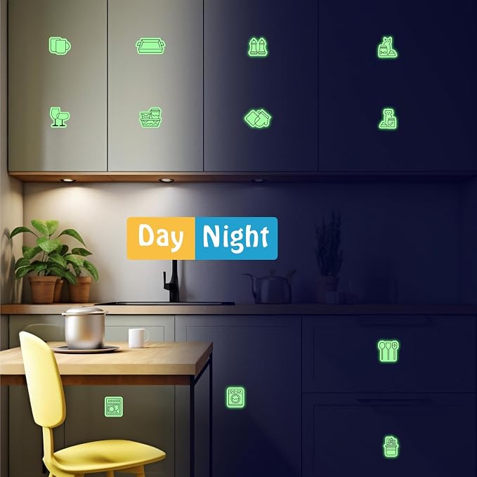52 PCS Kitchen Labels Kitchen Cabinet Glow in The Dark Decals Kitchens Closet - Image 8