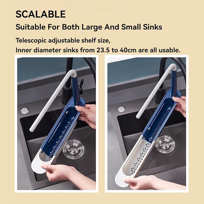 2026 Updated Telescopic Sink Storage Rack Adjustable, Kitchen Organizer Soap - Image 4