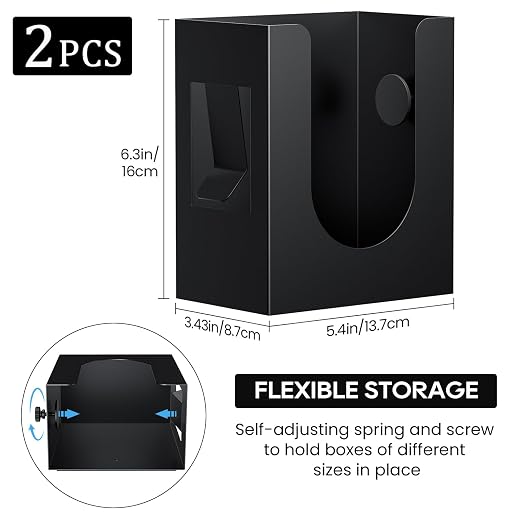 THYGIFTREE Magnetic Glove Box Holder 2 Pack, Wall Mount Metal Rubber Disposable - Image 2