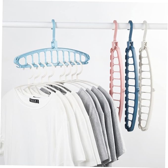 PRETYZOOM 2pcs Space-Saving Rotatable Slip Clothes Drying Rack Folding Storage - Image 2