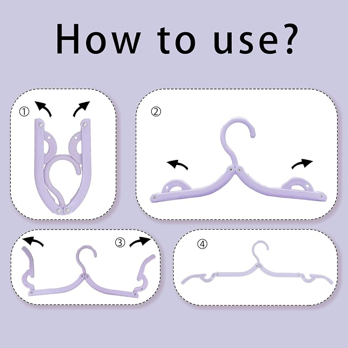6PCS Portable Folding Clothes Hangers Clothes Drying Rack - Image 5