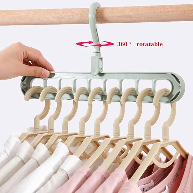 Foldable Hangers, 9-Tier Space Saving Cascading Hanger Organizer - Image 3