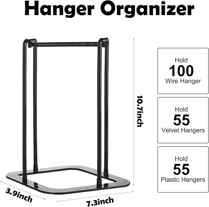 Portable Hanger Organizer Rack, Hanger Storage Stacker Holder Caddy - Image 2