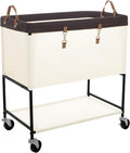 StorageWorks Laundry Cart, 2 Tier Rolling Laundry Basket, Heavy Duty Laundry by StorageWorks