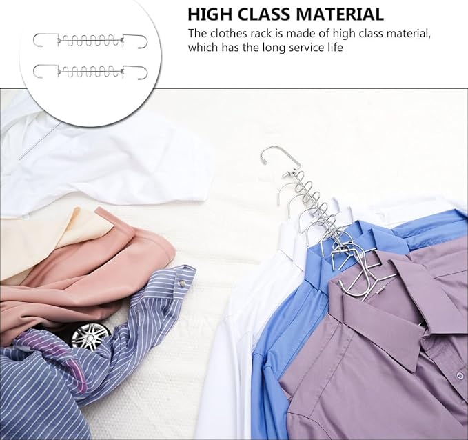 Multi-Hole Metal Clothes Hangers 2Pcs Foldable Clothes Drying Rack Space-Saving - Image 7